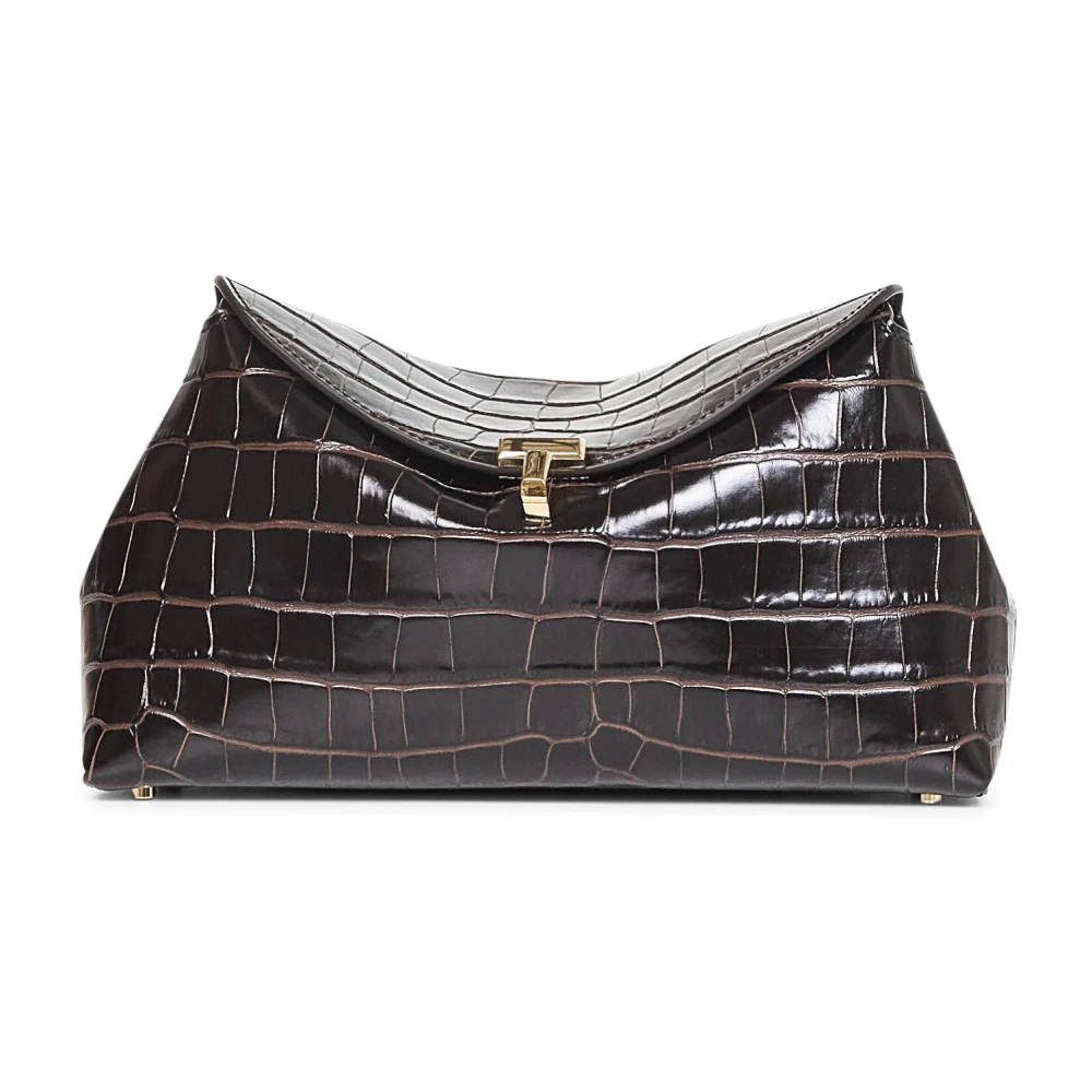 Totême Women's Brown Cross Body Bags, One Size, Mini T-Flap Bag