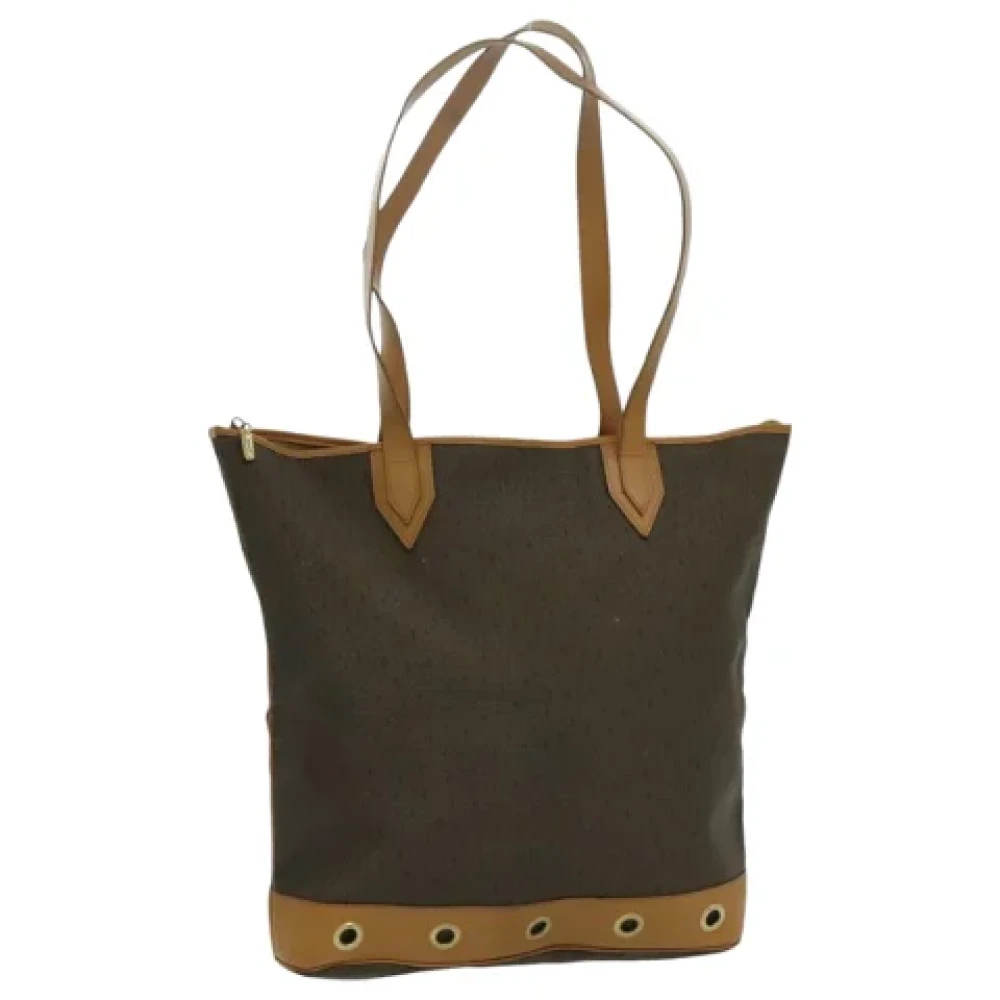 Saint Laurent Vintage Pre-owned Canvas handbags Brown Dames