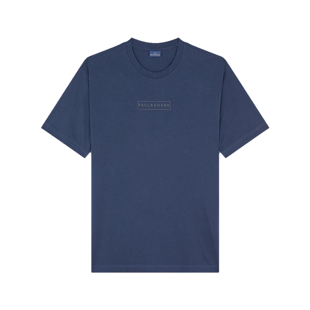 PAUL & SHARK Marine Katoenen T-shirt Regular Fit Blue Heren