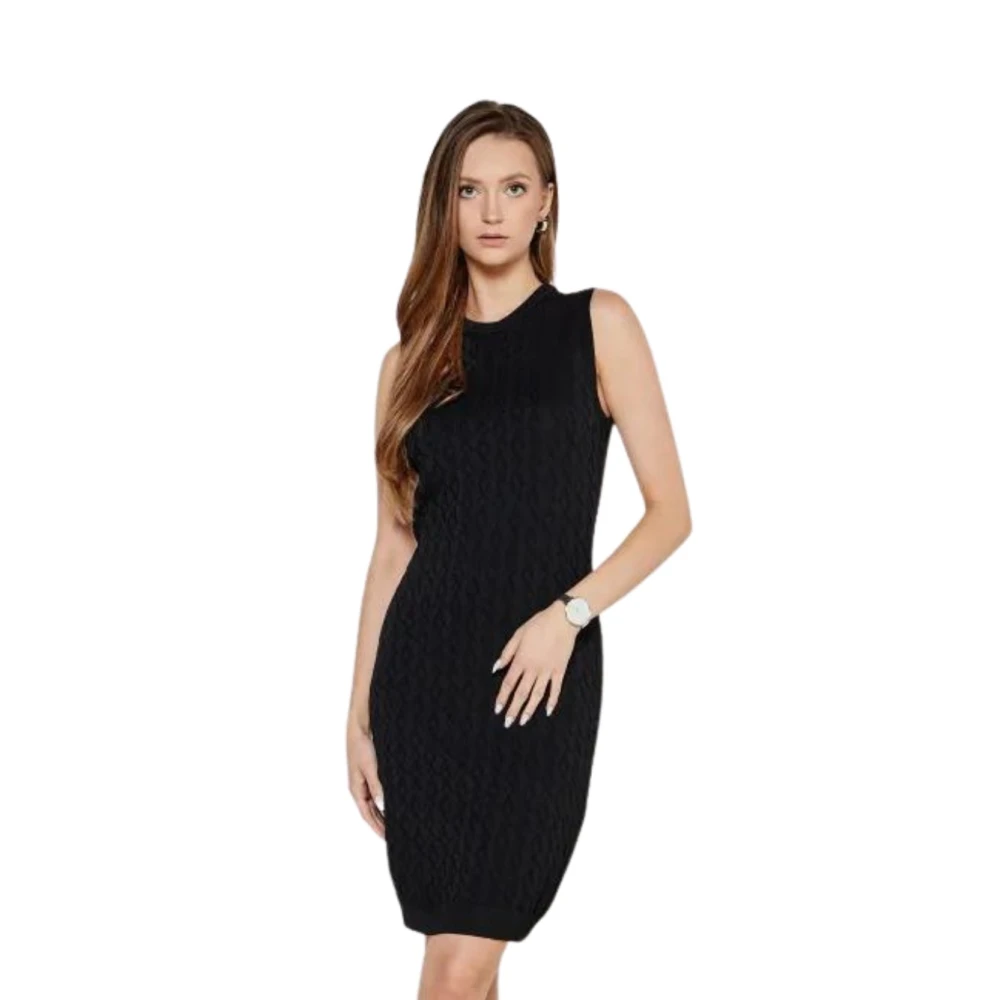 Armani Exchange Women's Black Knitted Dresses,, Elegant Dress Medium