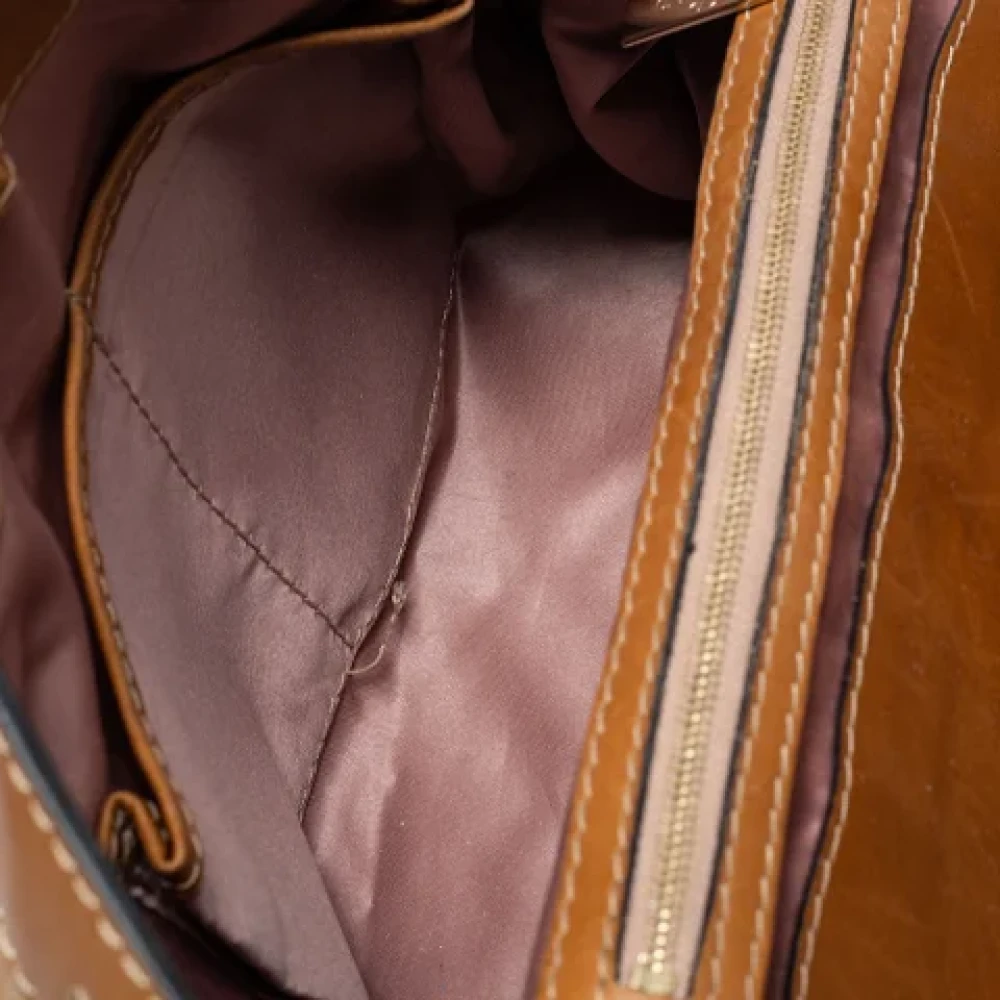 Valentino Vintage Pre-owned Leather handbags Beige Dames