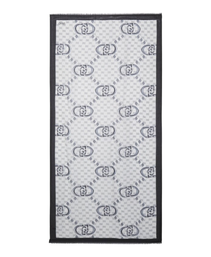 echarpe-a-motif-geometrique-et-bordures-effilochees