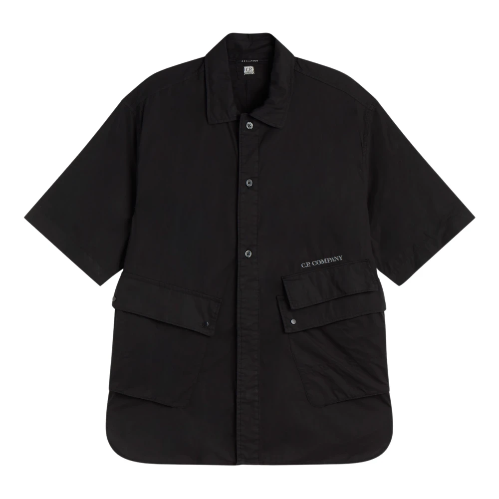 C.P. Company Luxe Popeline Overhemd Black Heren