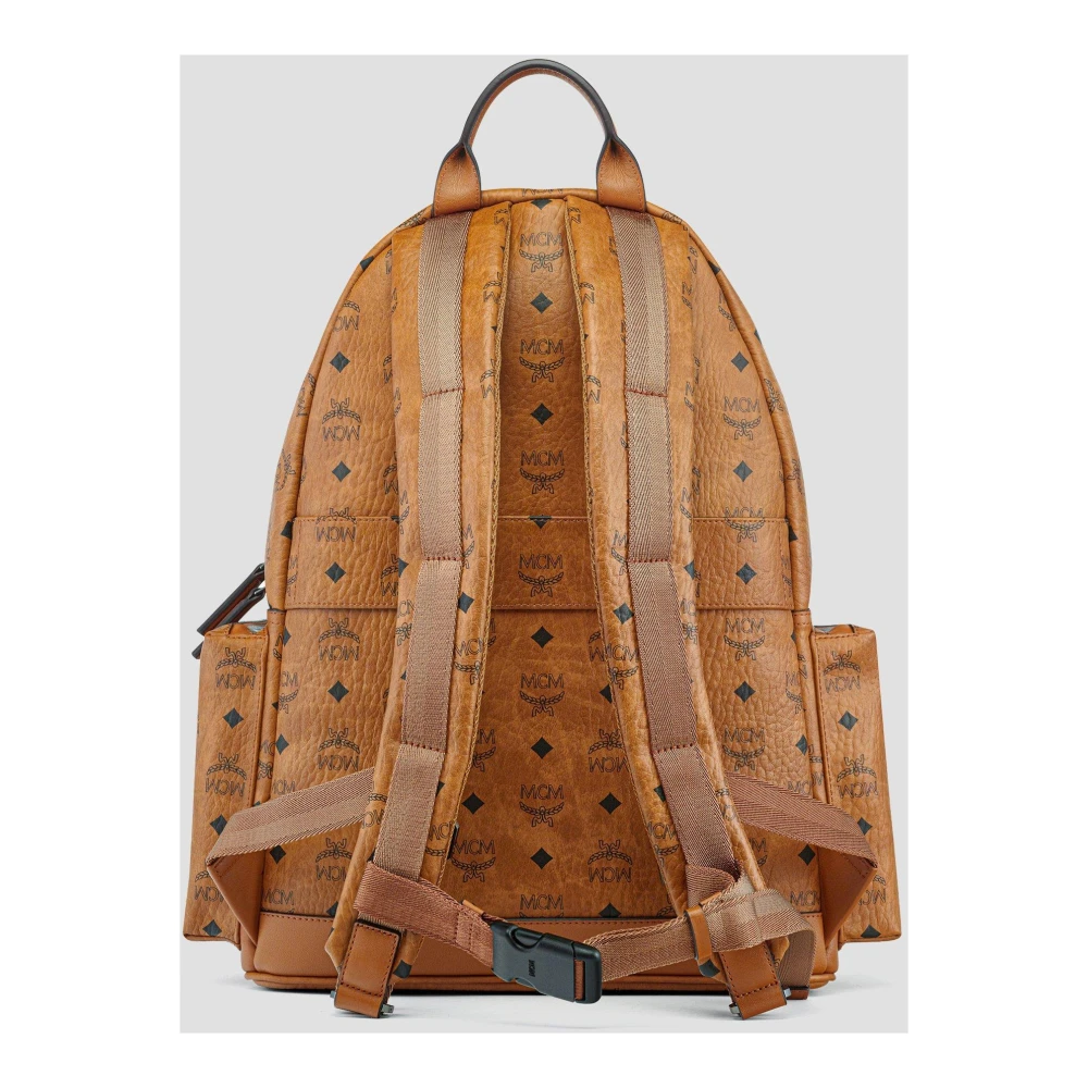 MCM Stark Rugzak in Visetos Brown Unisex