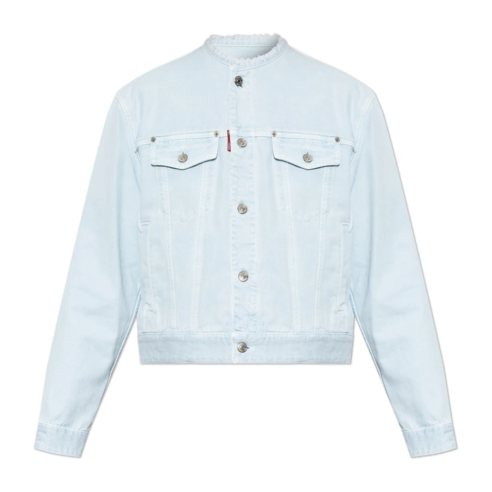 Dsquared2 Men's Blue Denim Jackets, L, Denim Jacket With Pockets