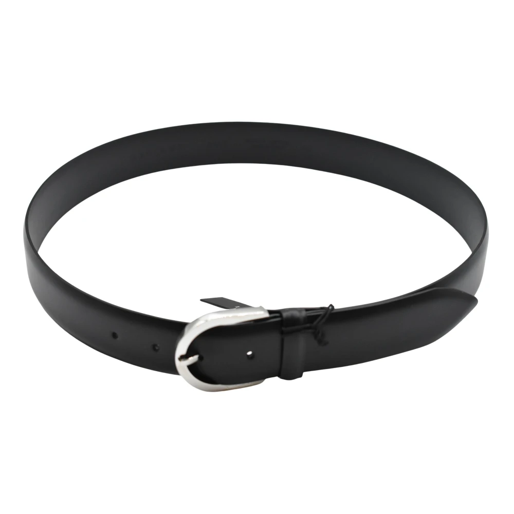 Orciani Zwarte Leren Riem Black Heren