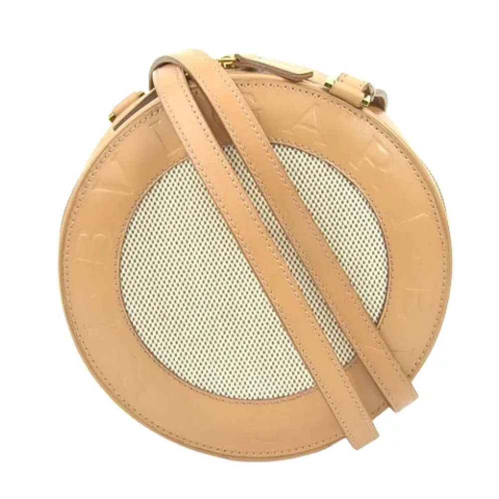 Bvlgari Vintage Pre-owned Leather shoppers Beige Dames