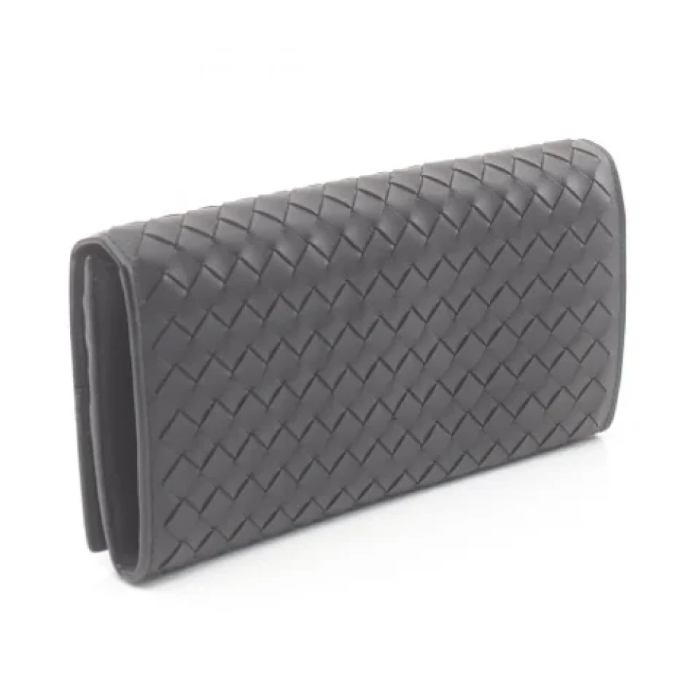 Bottega Veneta Vintage Pre-owned Leather wallets Black Dames