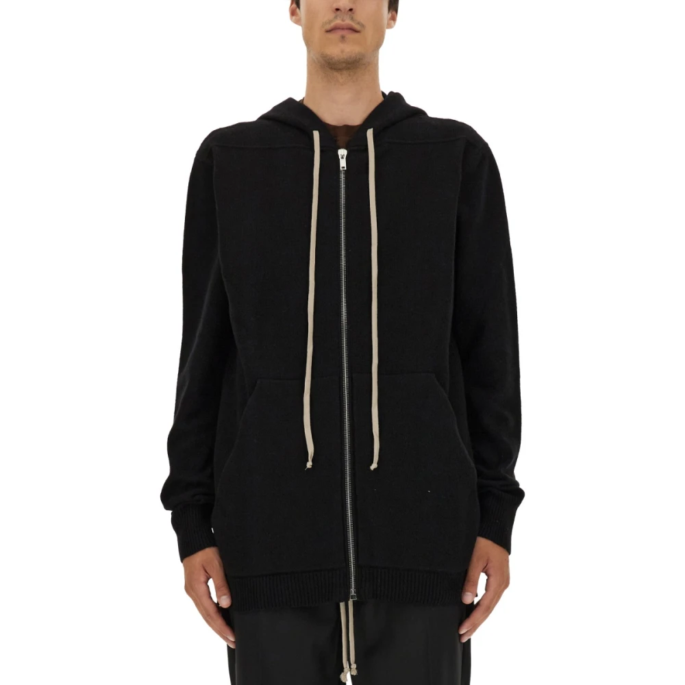 Rick Owens Kasjmier Wolle Oversized Cardigan Black Heren