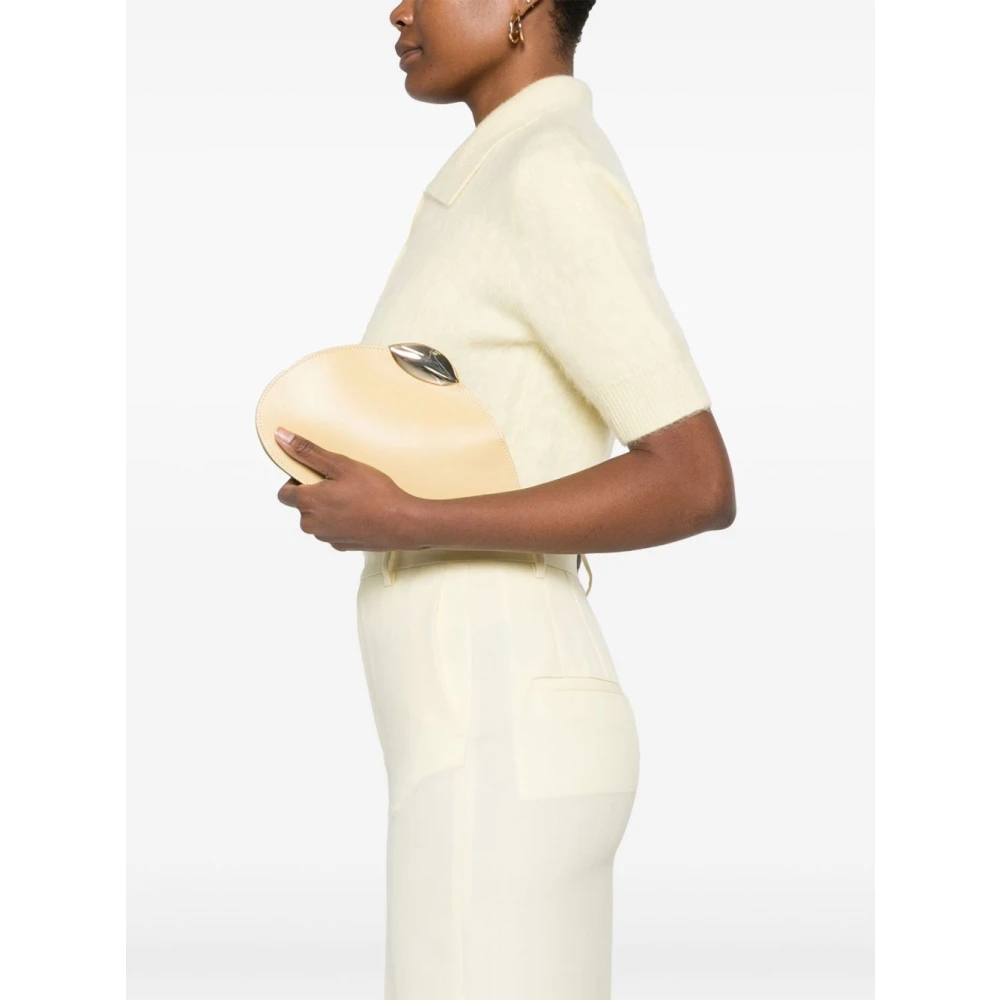 Benedetta Bruzziches Gele Schoudertas Elegant Mode Accessoire Brown Dames