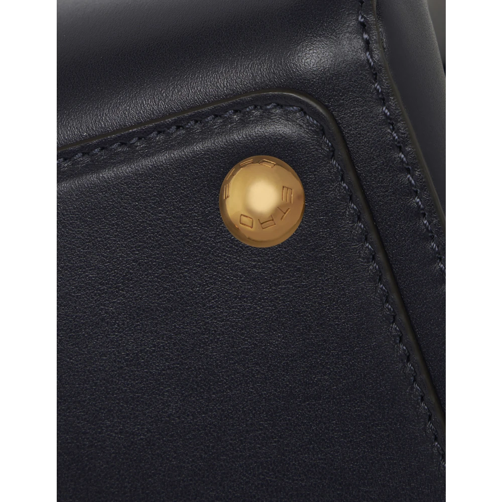 ETRO Zwarte Leren Vela Schoudertas Black Dames