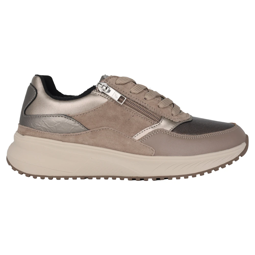 Waldläufer H-Mara Lace-Zip Sneaker Dames Schoenen Bruin