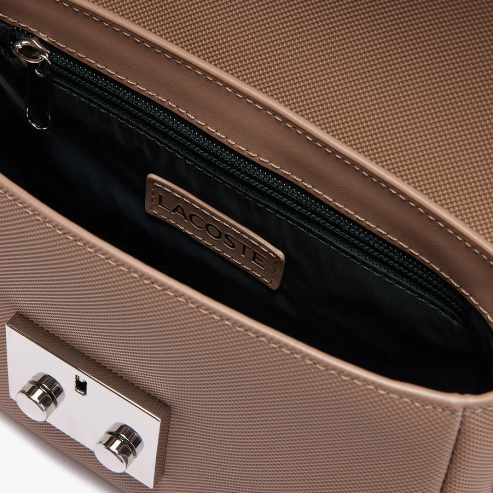 Lacoste Stad Dagelijkse Schoudertas Taupe Beige Dames