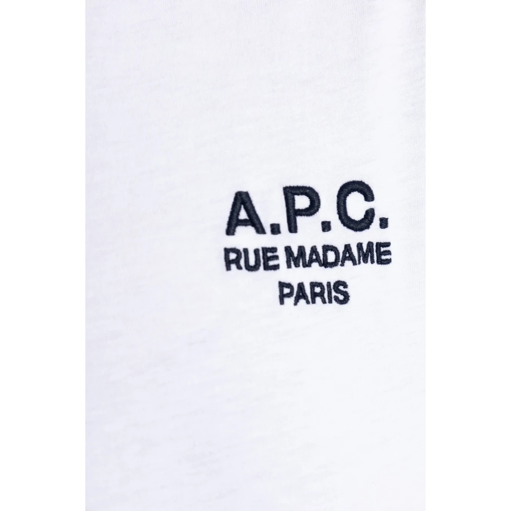 A.p.c. T-shirt met logo White Dames