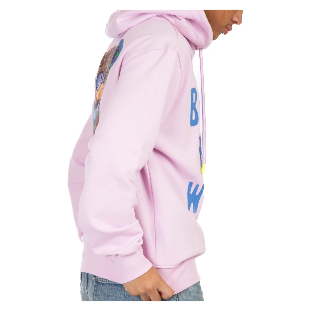 Barrow Teddy Hoodie Pink Heren