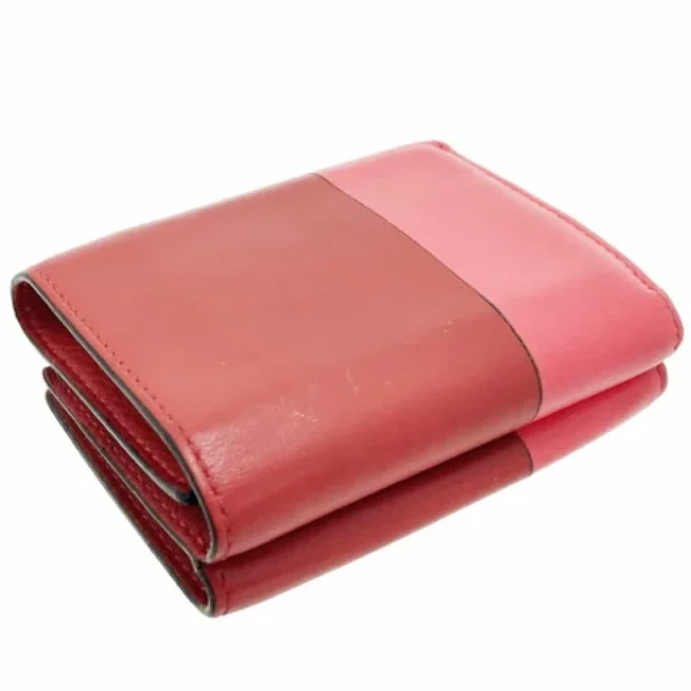 Loewe Pre-owned Leather wallets Pink Dames
