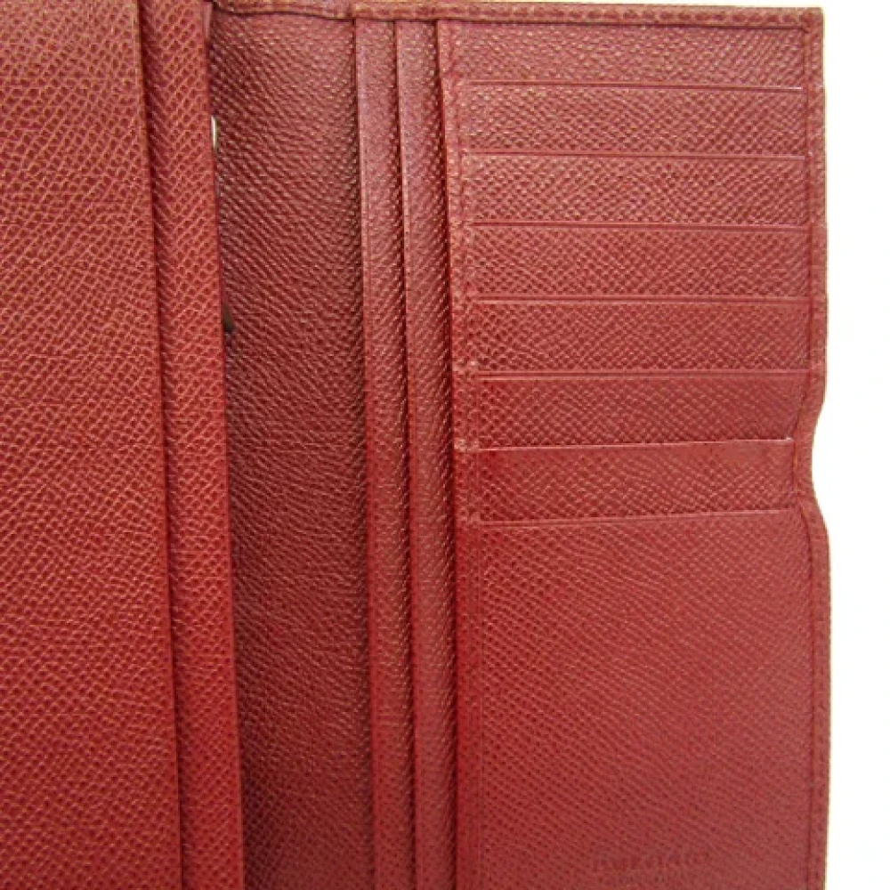 Bvlgari Vintage Pre-owned Leather wallets Red Dames