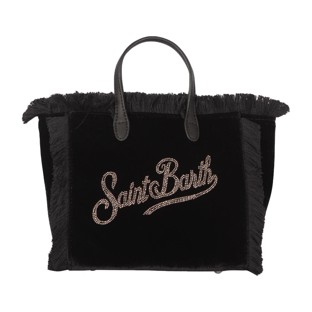 MC2 Saint Barth Winter Mini Vanity Fringe Handtas Black Dames