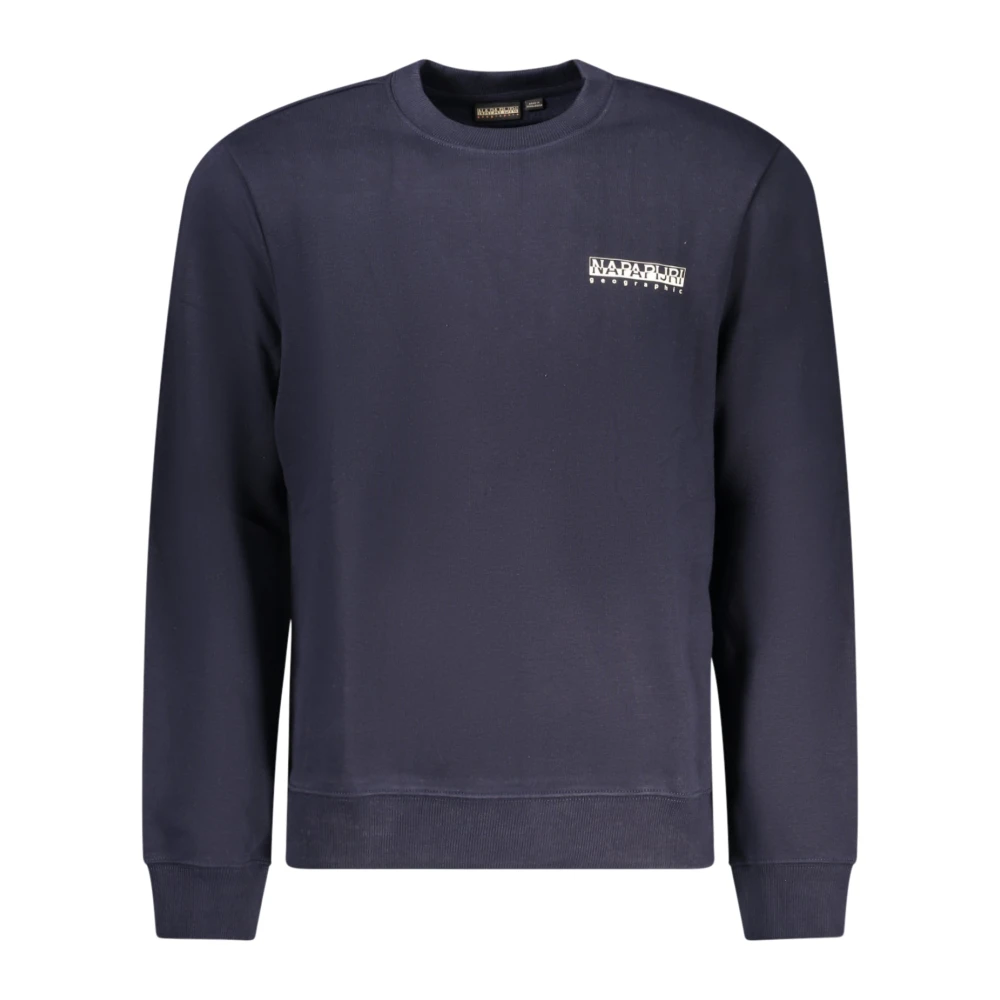 Napapijri Blauwe Sweatshirt met Print en Lange Mouwen Blue Heren