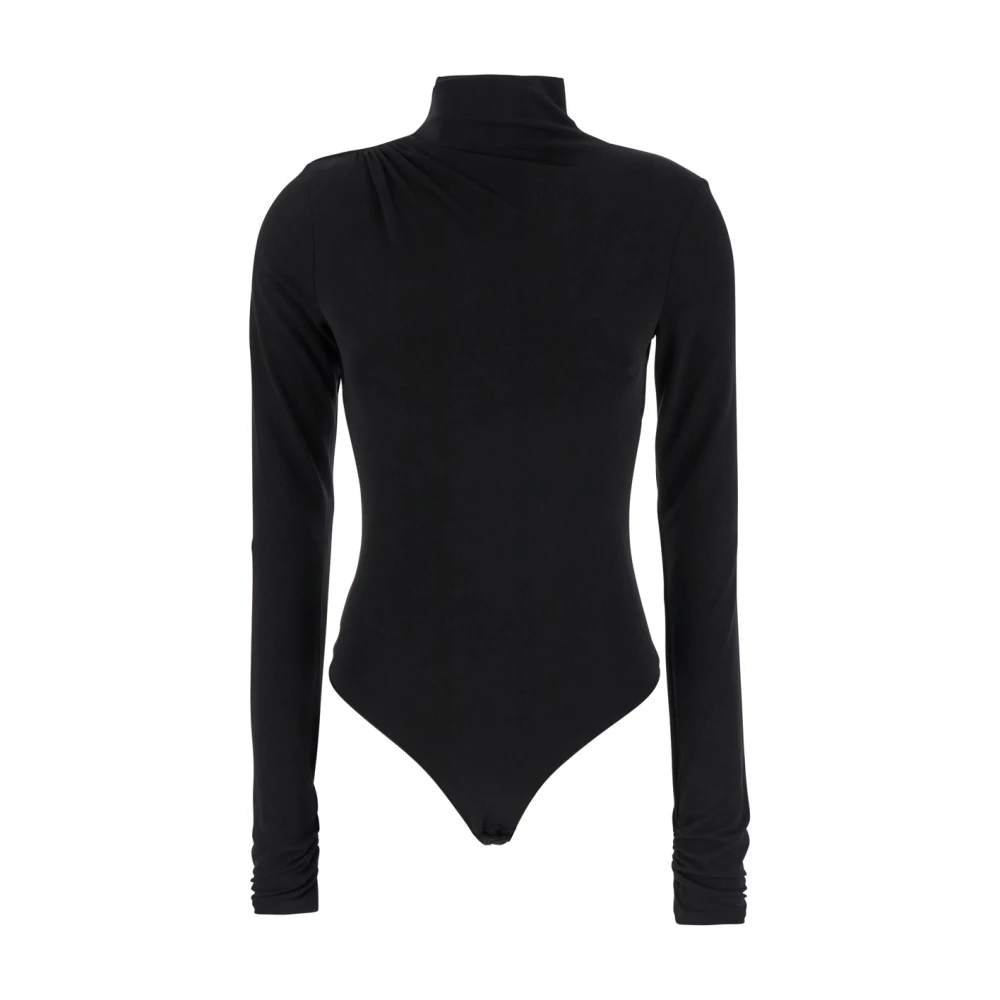 Andamane Zwarte Open Rug Bodysuit Black Dames