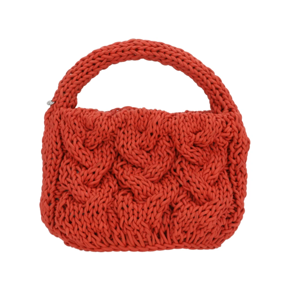 JW Anderson Gevlochten leren handtas in oranje Orange Dames