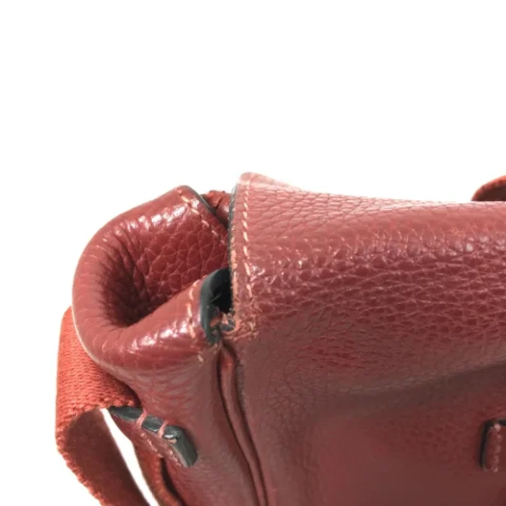 Hermès Vintage Pre-owned Leather crossbody-bags Red Dames