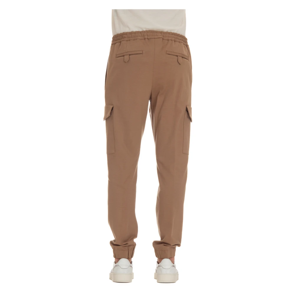 PT Torino Cargo Broek Kameel Elastische Taille Brown Heren