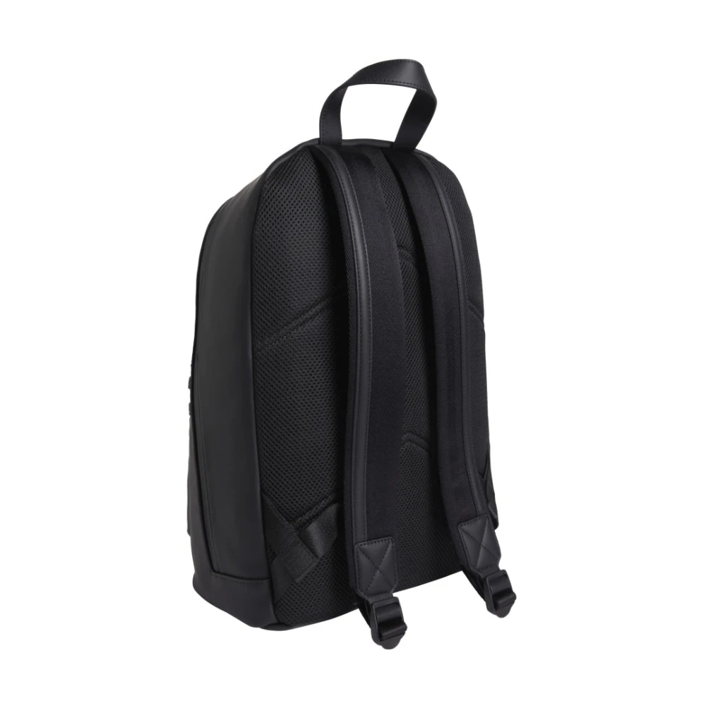 Calvin Klein Zwarte ronde rugzak voor mannen Black Heren