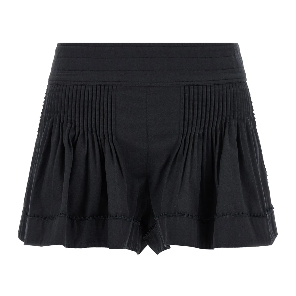 Isabel Marant Women's Black Short Shorts, S, Cybila Cotton Shorts