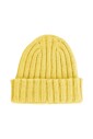 gele-kasjmier-ribgebreide-beanie-muts