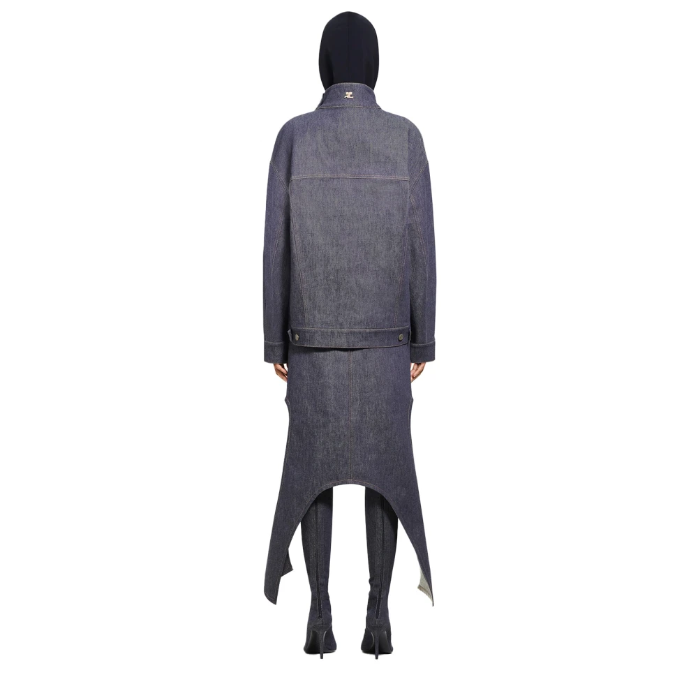 Courrèges Motor Denim Blouson Gray Dames