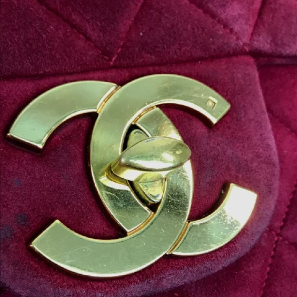 Chanel Vintage Pre-owned Suede chanel-bags Red Dames