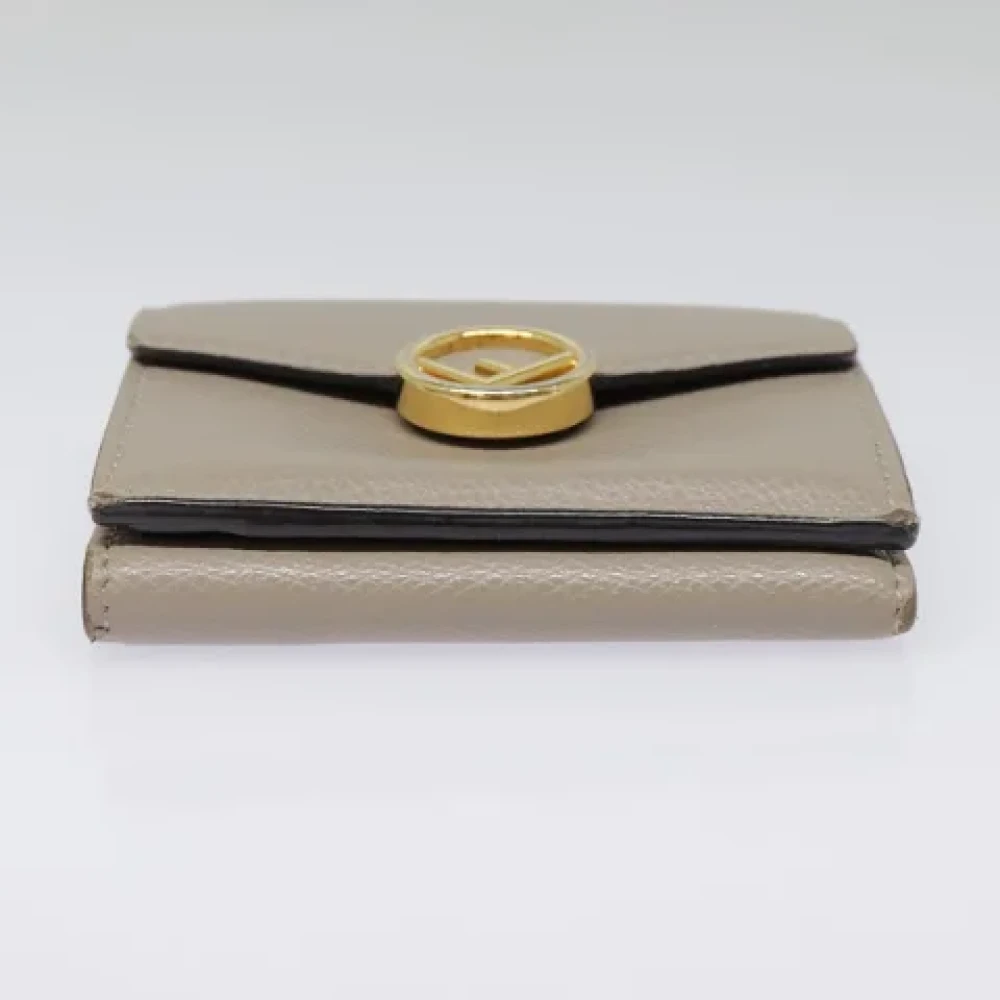 Fendi Vintage Pre-owned Leather wallets Beige Dames