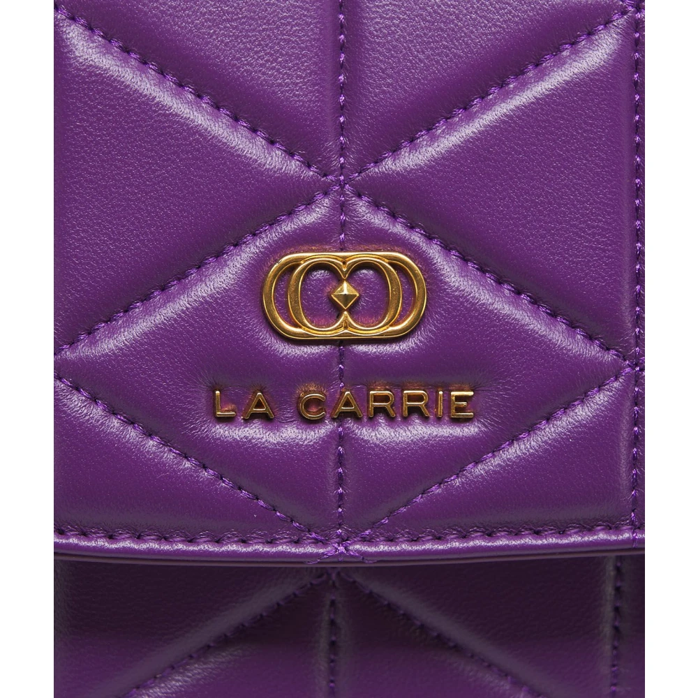 La Carrie Paarse Leren Handtas Purple Dames
