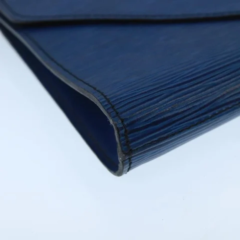 Louis Vuitton Vintage Pre-owned Leather clutches Blue Dames