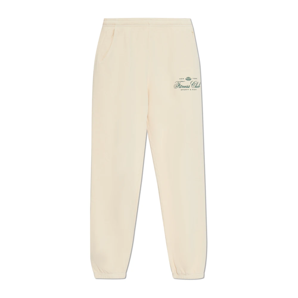 Sporty & Rich Sweatpants uit de Wall Street collectie Beige Unisex