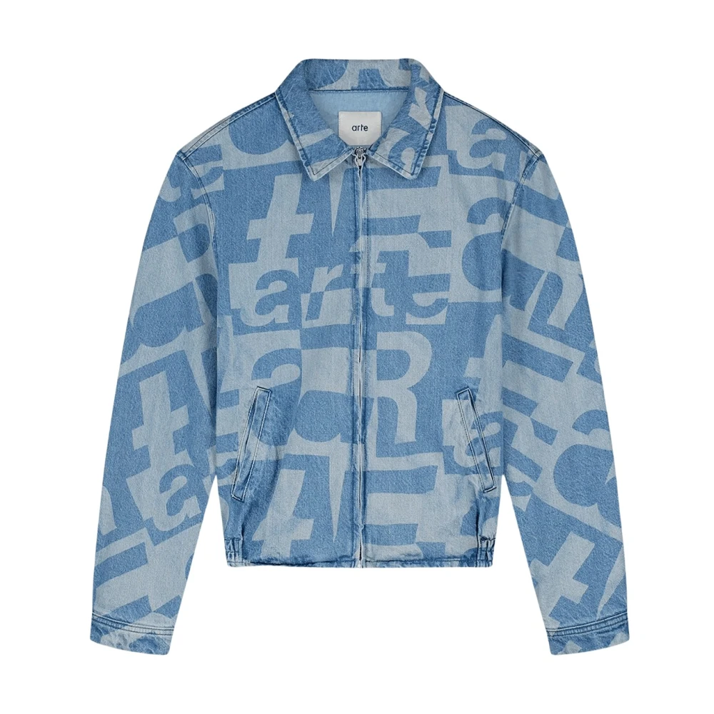Arte Antwerp Men's Blue Denim Jackets, M, Denim Allover Jacket Raw Denim