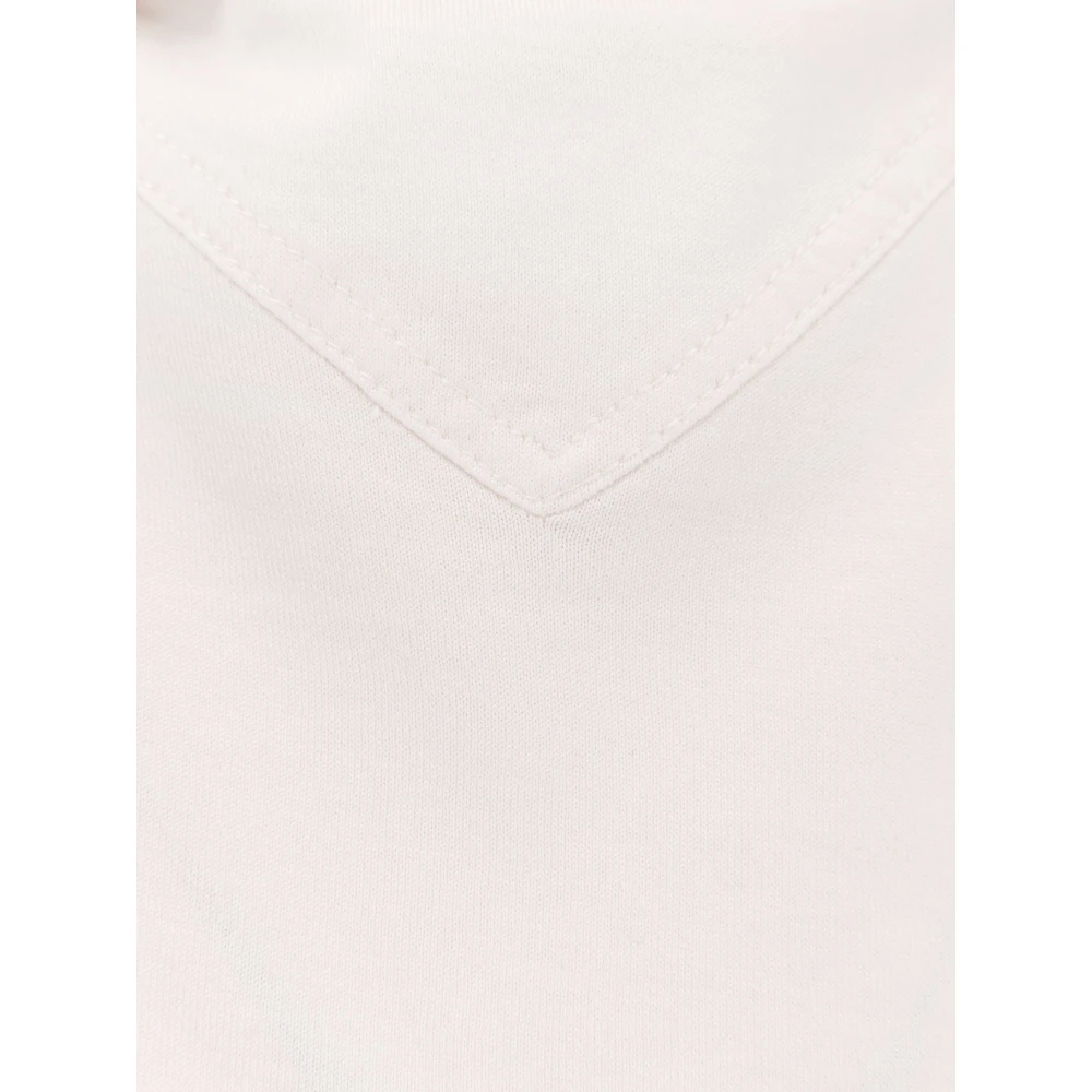 Lemaire Katoenen Foulard T-shirt Korte Mouw White Dames