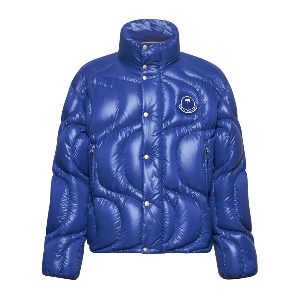 Moncler Blauwe Winterjassen voor Mannen Blue Heren
