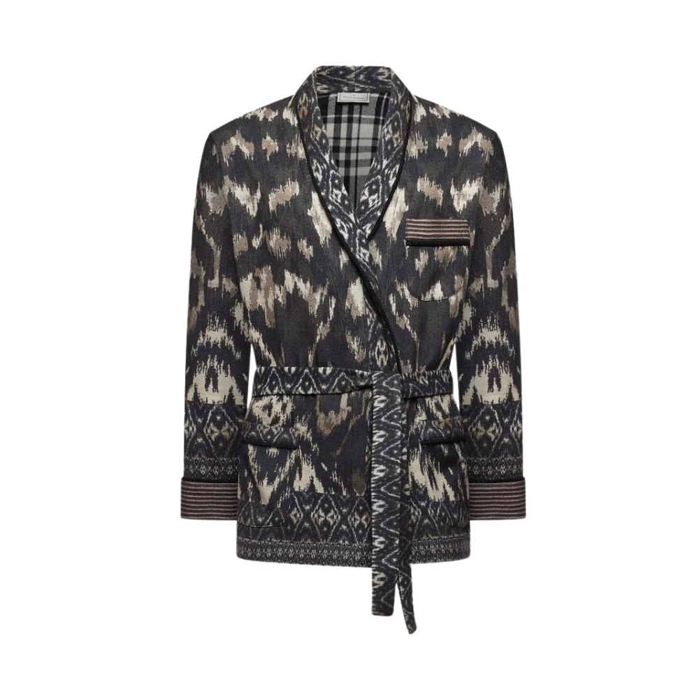 Pierre-Louis Mascia Women's Gray Blazers, S, Cakesc14 Wool Jacket