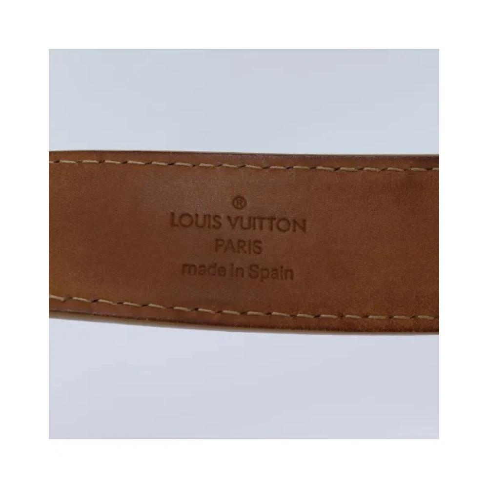 Louis Vuitton Vintage Pre-owned Leather belts Beige Dames