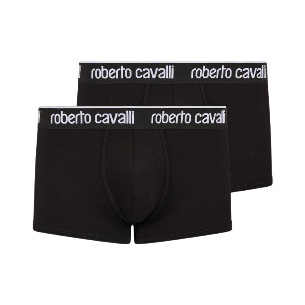 Roberto Cavalli Black Set Of Two Boxer Shorts With Logo Band - Male - Underpants - 2XL - Underwear