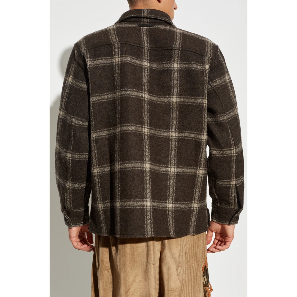 Ami Paris Wollen overhemd Brown Heren