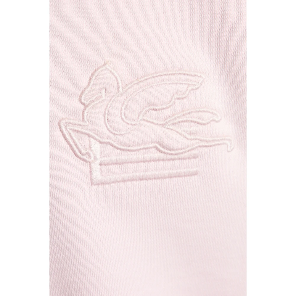 ETRO Katoenen sweatshirt met geborduurd logo Pink Heren