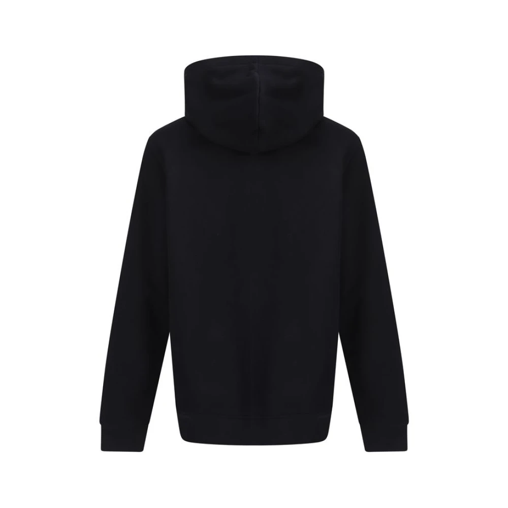 Balmain Katoenen hoodie met iconisch monogram Black Heren