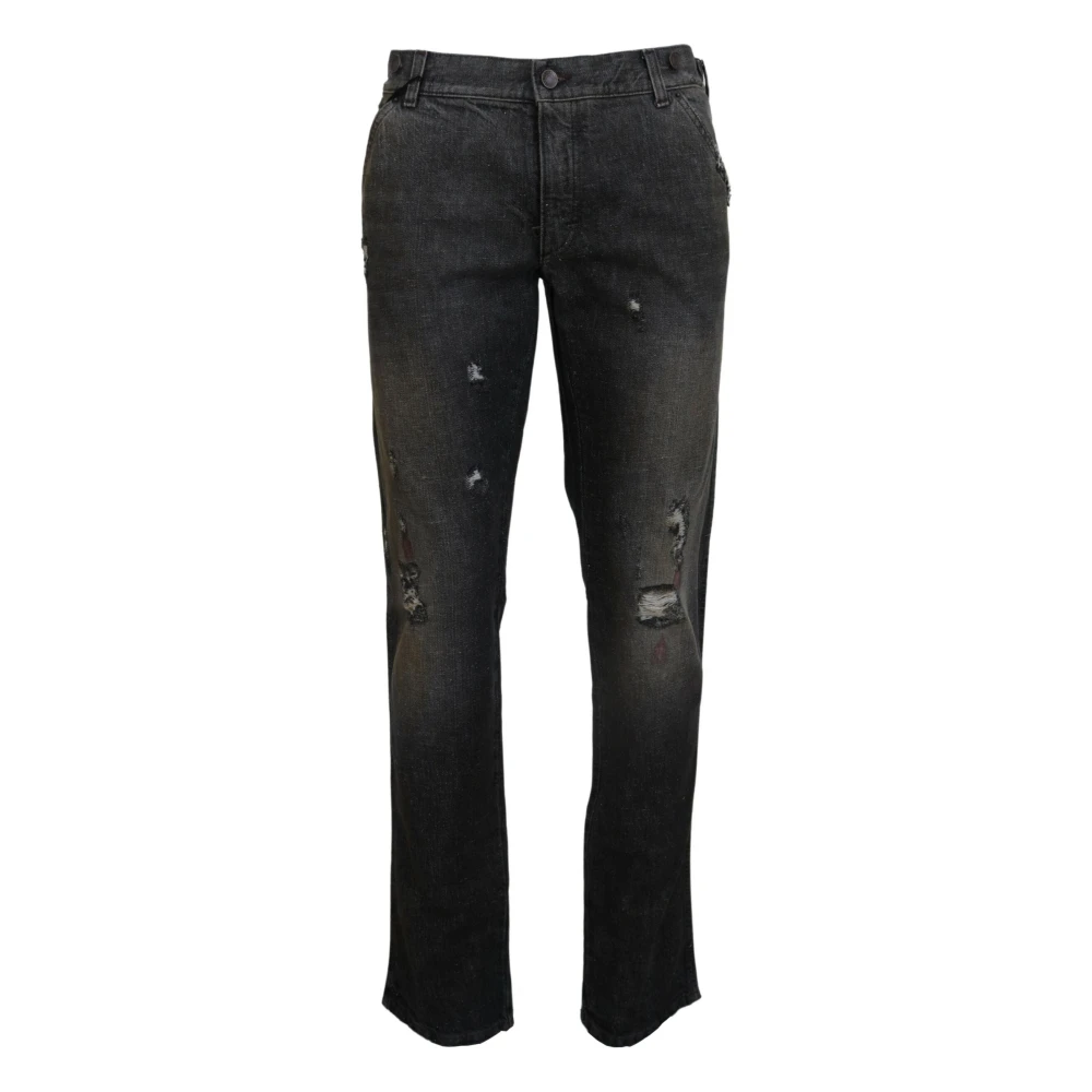 Dolce & Gabbana Exklusiva Gr Denim Jeans fr Modern Gentleman Gray, Herr