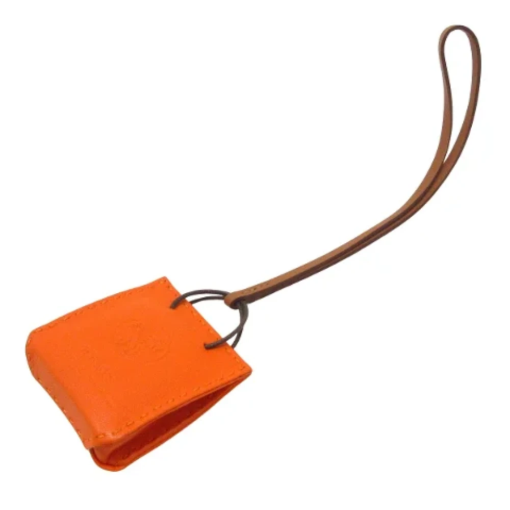 Hermès Vintage Pre-owned Leather key-holders Orange Dames