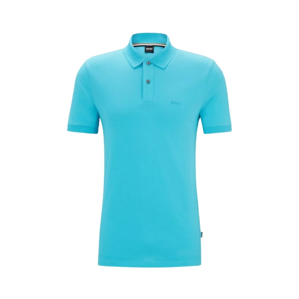 Hugo Boss Blauw Poloshirt korte mouw Blue Heren