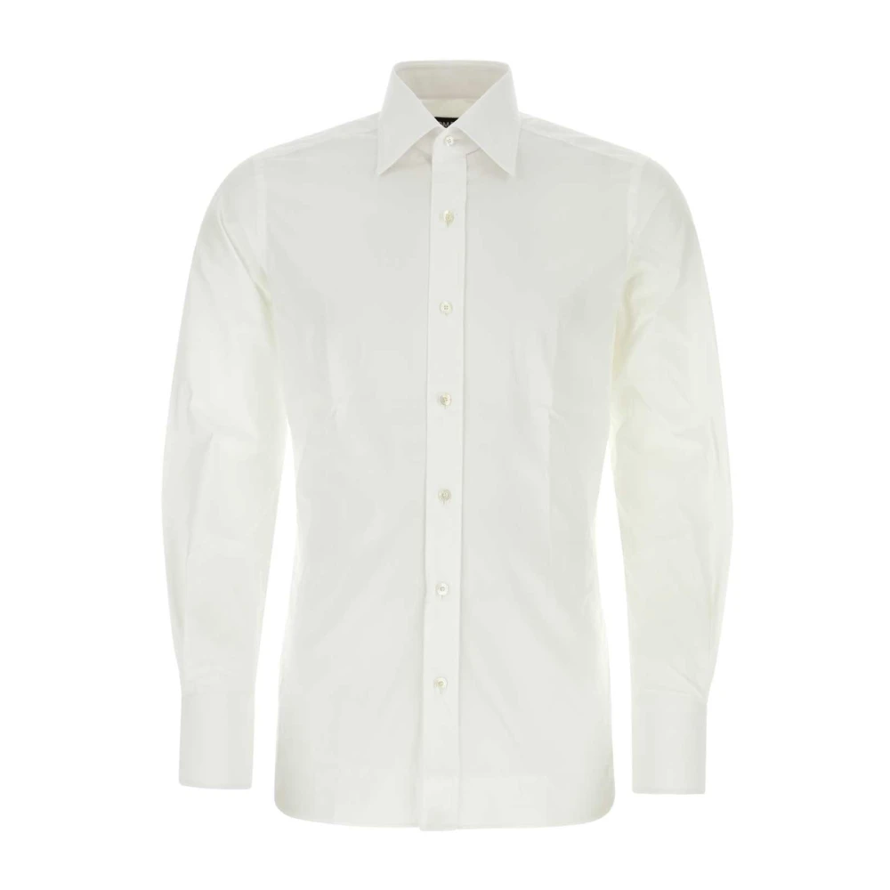 Tom Ford Witte Poplin Overhemd White Heren