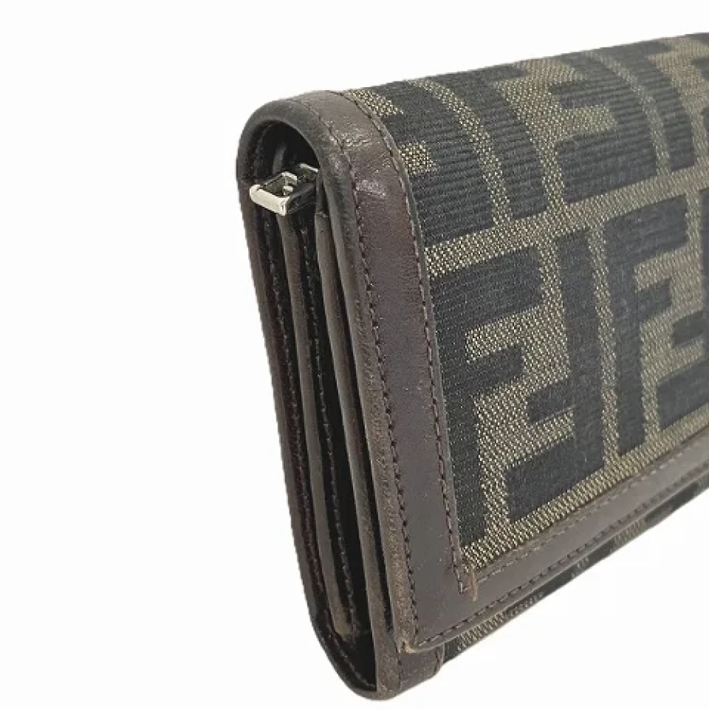 Fendi Vintage Pre-owned Canvas wallets Brown Dames